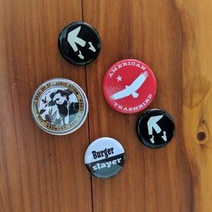 Food & Music Button Pin Collection